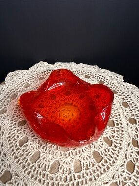 Red Art Glass Bowl - Brand Unspecified